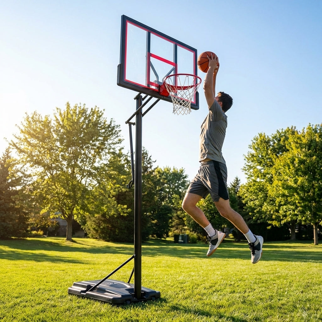 Adjustable Basketball Hoop with Portable System