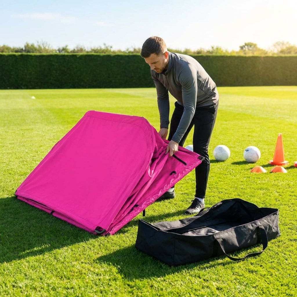 Portable team shelter in 10 colours with steel frame for sports events