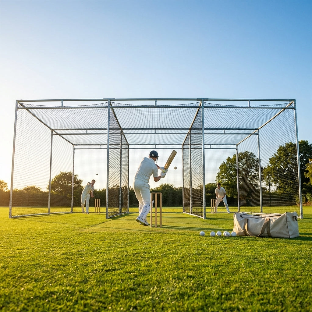Steel Cricket Cage – Custom Sizes – Galvanised Steel – Club & School Use