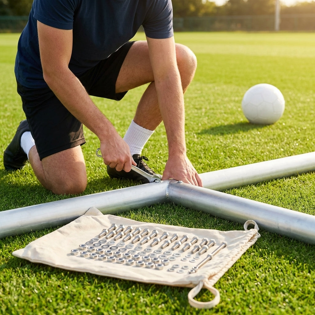 Replacement nuts and bolts for football goals in various sizes