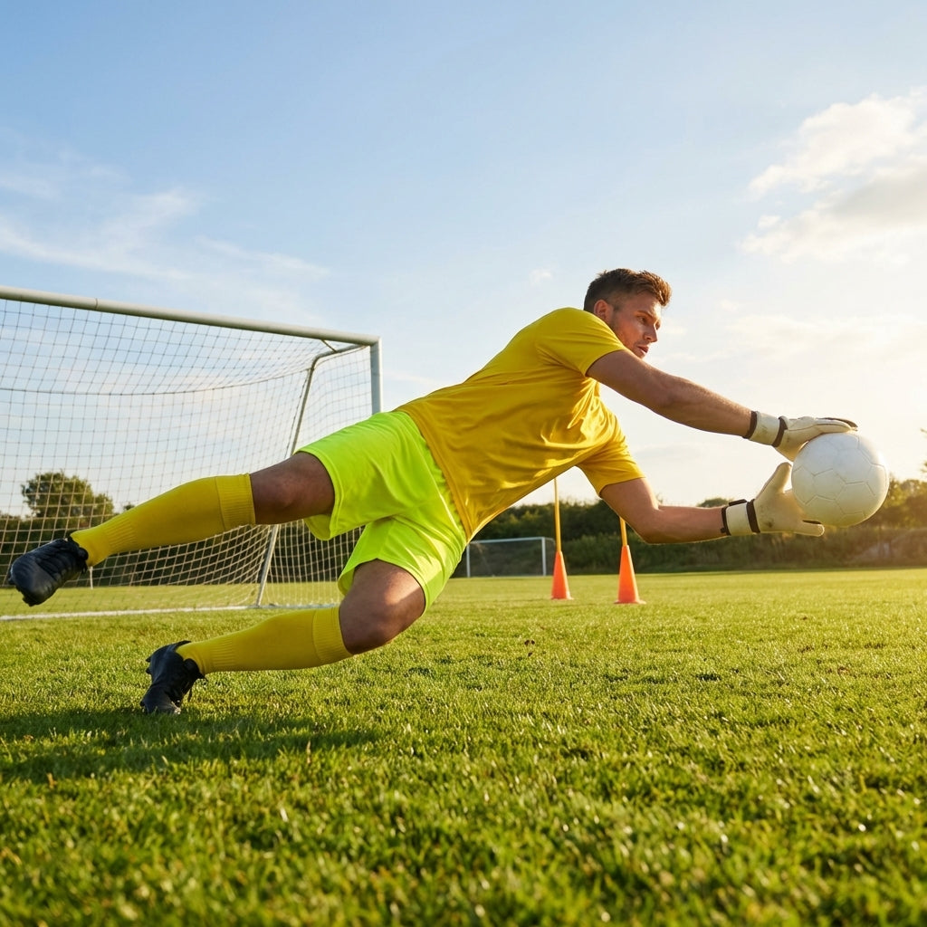 Men's goalkeeper shorts in polyester for football and futsal