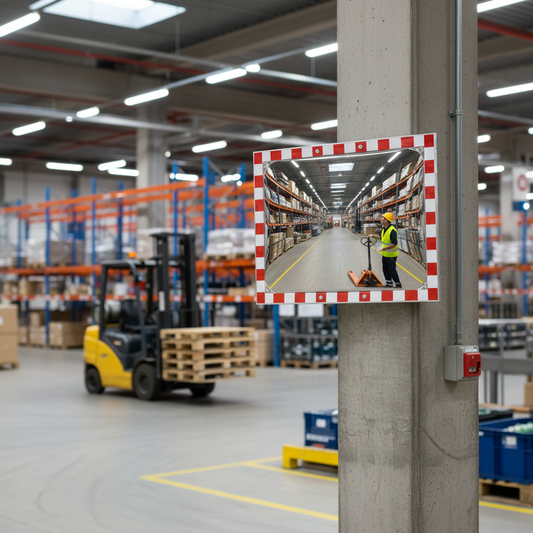 Premium Ice-Free Stainless Traffic Mirror with Adjustable Mounting Bracket for Winter Clarity and Visibility | britanniasafety.uk