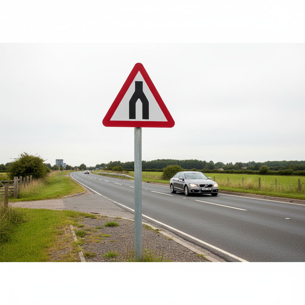 Dual Carriageway Ends Post Mounted Sign - Dia 520 R2/RA2 (Face Only)