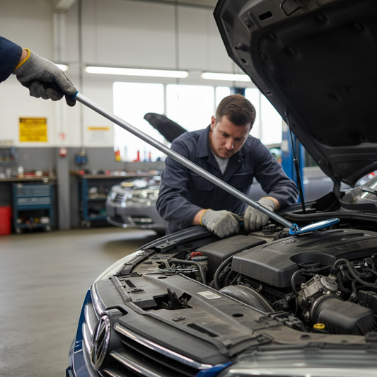 Premium Hand-Held Inspection Mirror with Convex Acrylic Surface and Extending Aluminium Handle for Vehicle Security Checks - 
