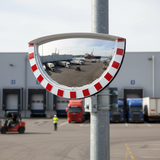 Premium Wide Angle Traffic Mirror with 180-Degree View and Anti-Glare Shield for Enhanced Visibility at... | britanniasafety.uk