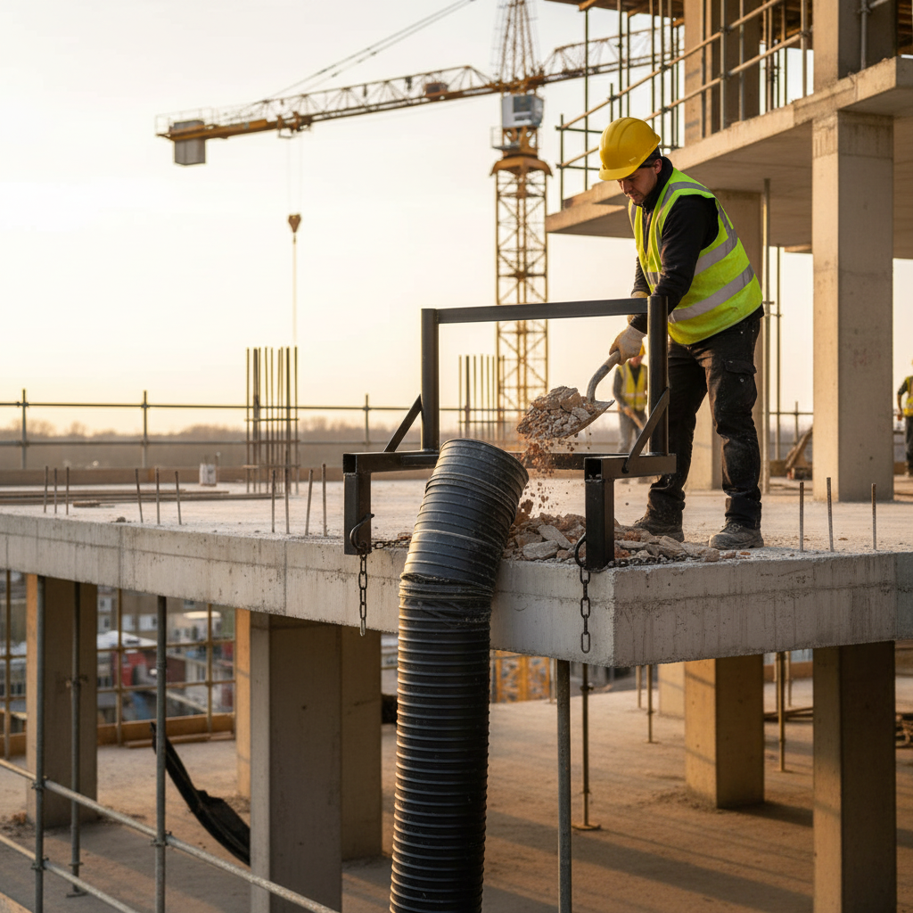 Heavy Duty 20 Inch Rubbish Chute System with Abrasion Resistant Design and Optional Fixing Frames for Safe Waste Disposal