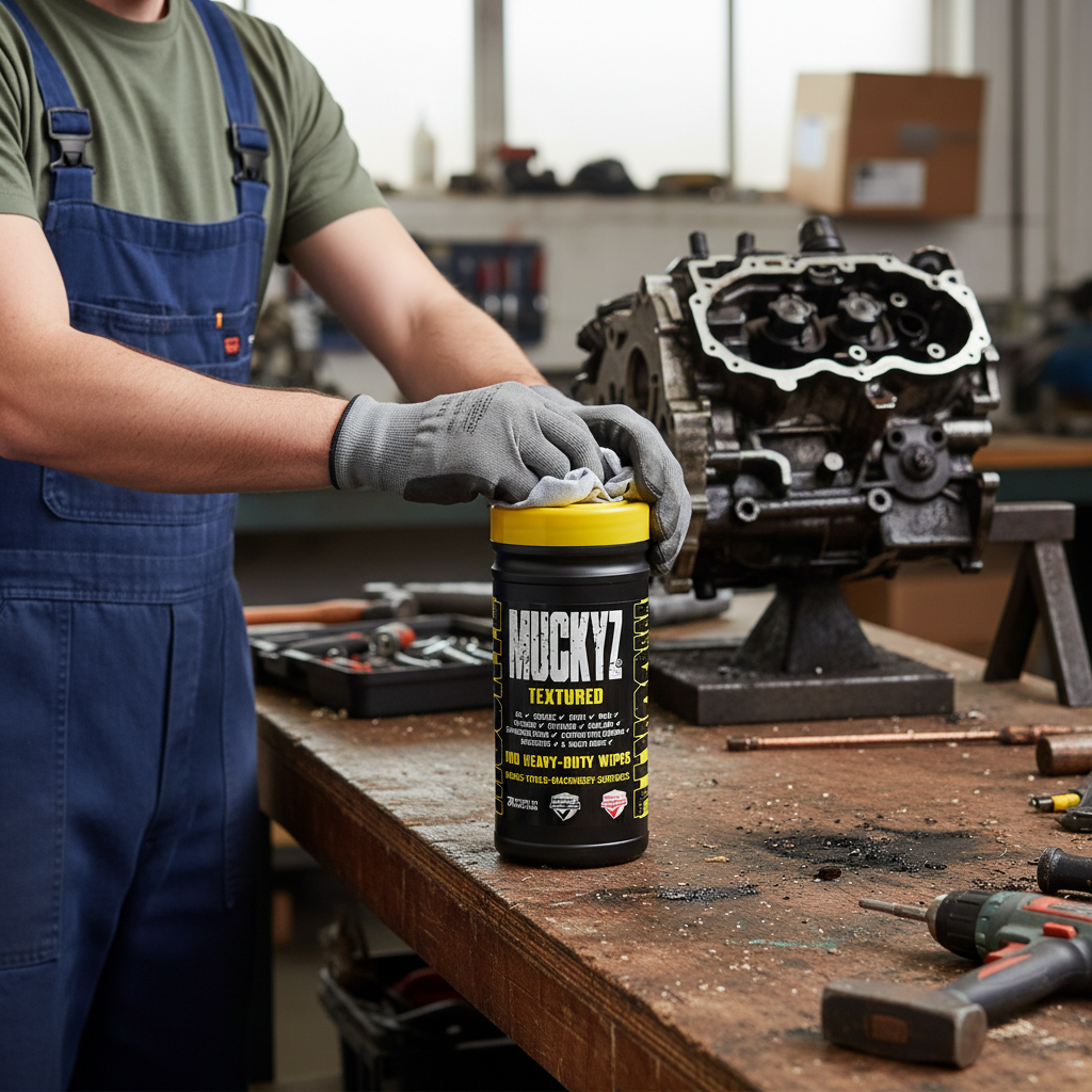 Heavy Duty 2 Litre Tubs of 100 Large Textured Wipes with 24cm Paper Roll - Ideal for Industrial Cleaning