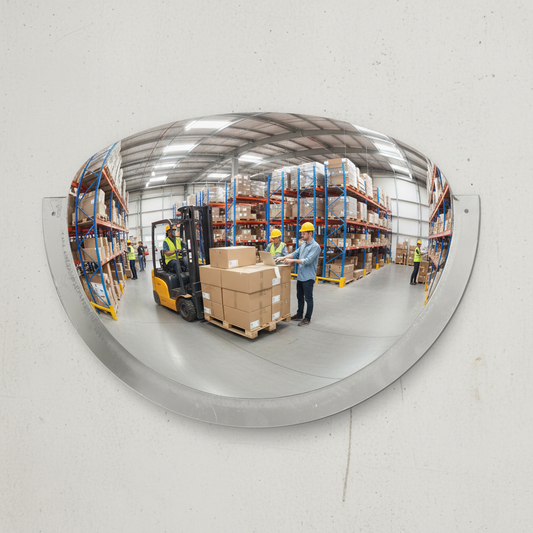 Professional 180mm Indoor Panoramic Observation Mirror - Shockproof Acrylic for Enhanced Visibility and... | britanniasafety.uk