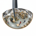 Premium Half Dome Vertical Mount Mirror with 180-Degree View for Enhanced Safety and Security - side view | britanniasafety.uk