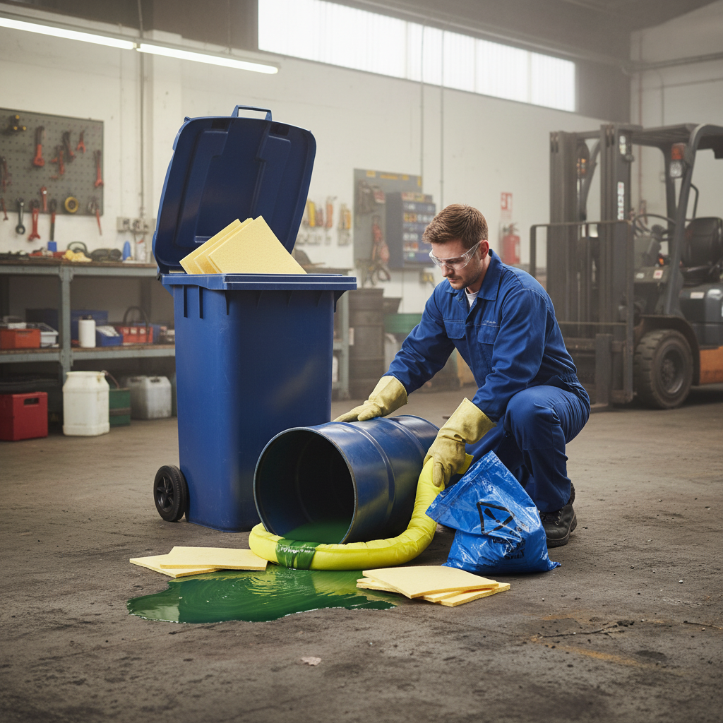 Heavy Duty Chemical Refill Kit for 120L, 240L, and 360L Spill Bins - Complete Absorbent Solution