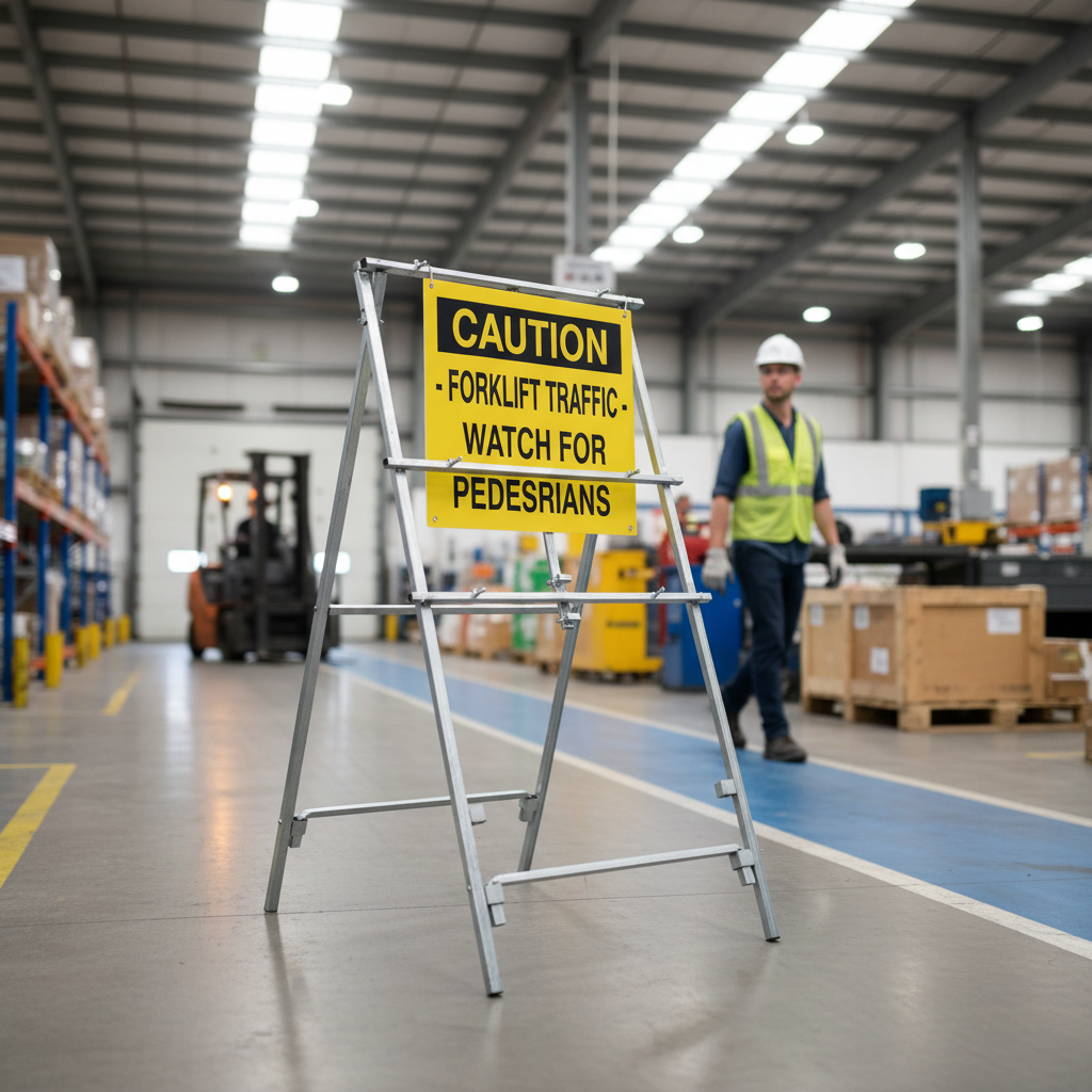 Heavy Duty 1200mm Standard Sign Frame - Durable Steel Construction with Sandbag Stability for High Winds