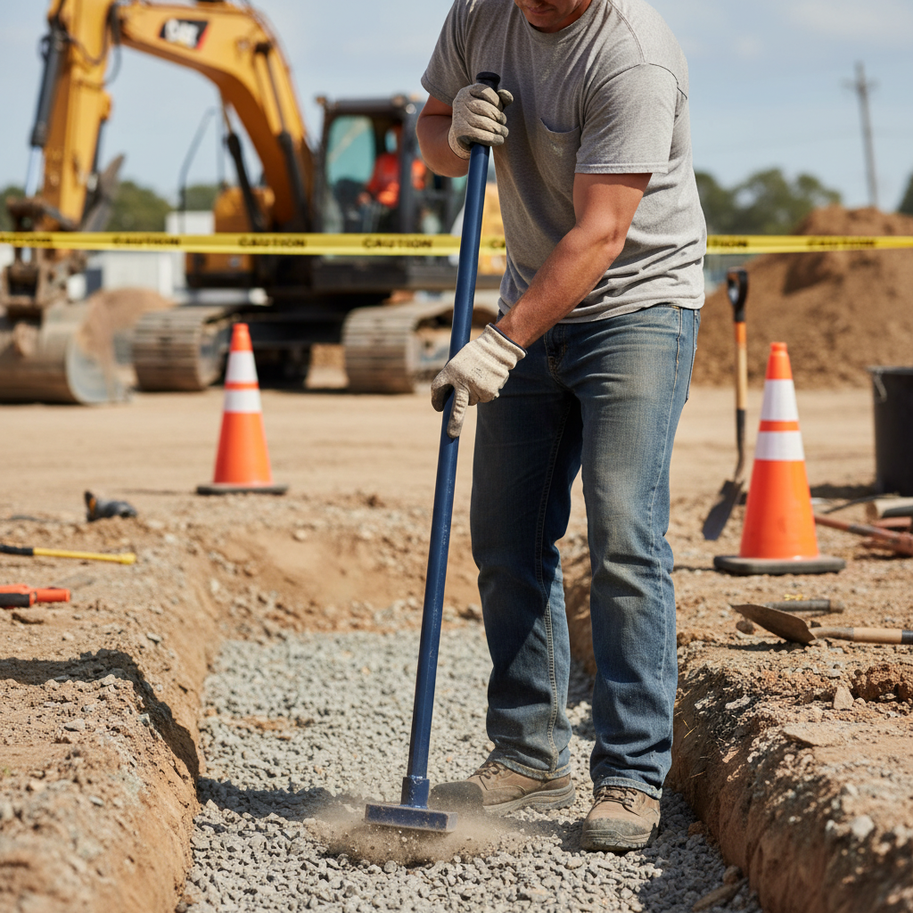 Heavy Duty 10lb Square Rammer for Tarmac Packing and Smoothing with Various Handle Options