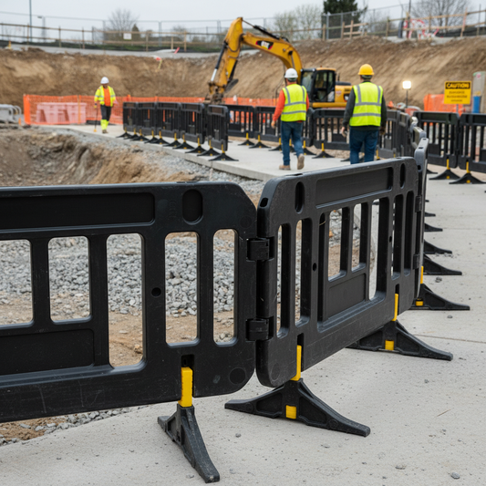 Premium Replacement Foot for Barriers with Spigot - High-Density PVC Blend for Quick Assembly - side view | britanniasafety.uk