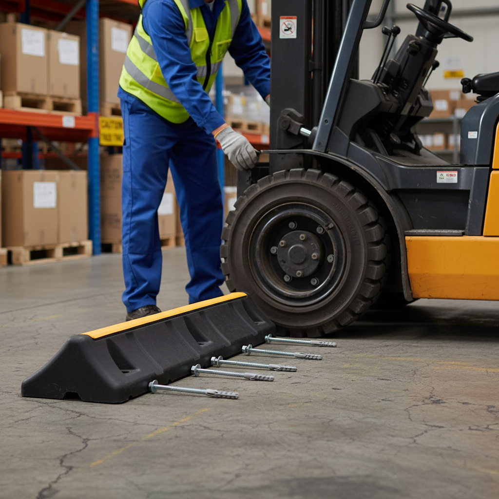 Heavy Duty Wheel Stop 1000mm Long - Durable Rubber with Easy Installation and High Visibility Design for... | britanniasafety.uk