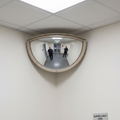 Heavy Duty Institutional Mirror for High Security Indoor Areas - Anti-Ligature Design for... - side view | britanniasafety.uk