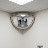 Heavy Duty Institutional Mirror for High Security Indoor Areas - Anti-Ligature Design for... - side view | britanniasafety.uk