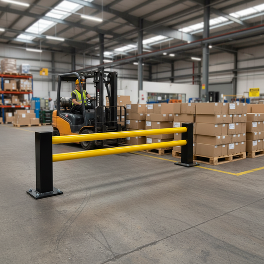 Premium Low-Level Eco Barrier Straight Kit for Racking and Machinery Protection with Steel Construction and... | britanniasafety.uk