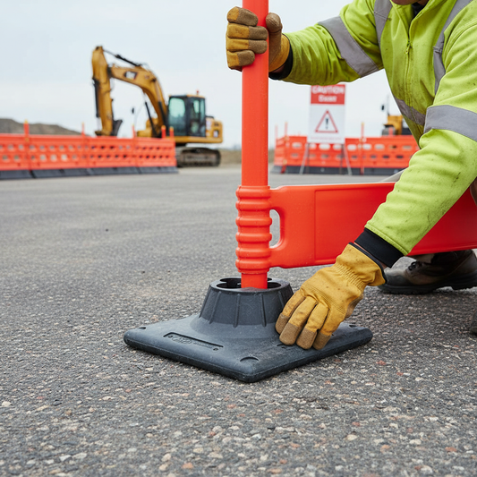 Premium Stabilising Foot for Heavy Duty Barrier - Durable Recycled Plastic Design for Increased Stability... | britanniasafety.uk