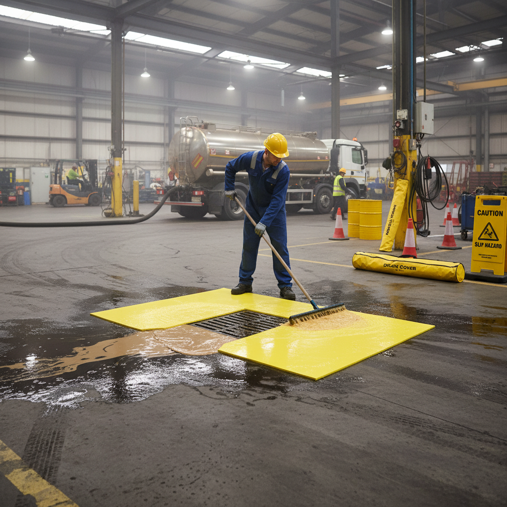 Heavy Duty Drain Cover 91cm x 91cm with Sticky-Feel Properties for Enhanced Seal and Hazard Identification