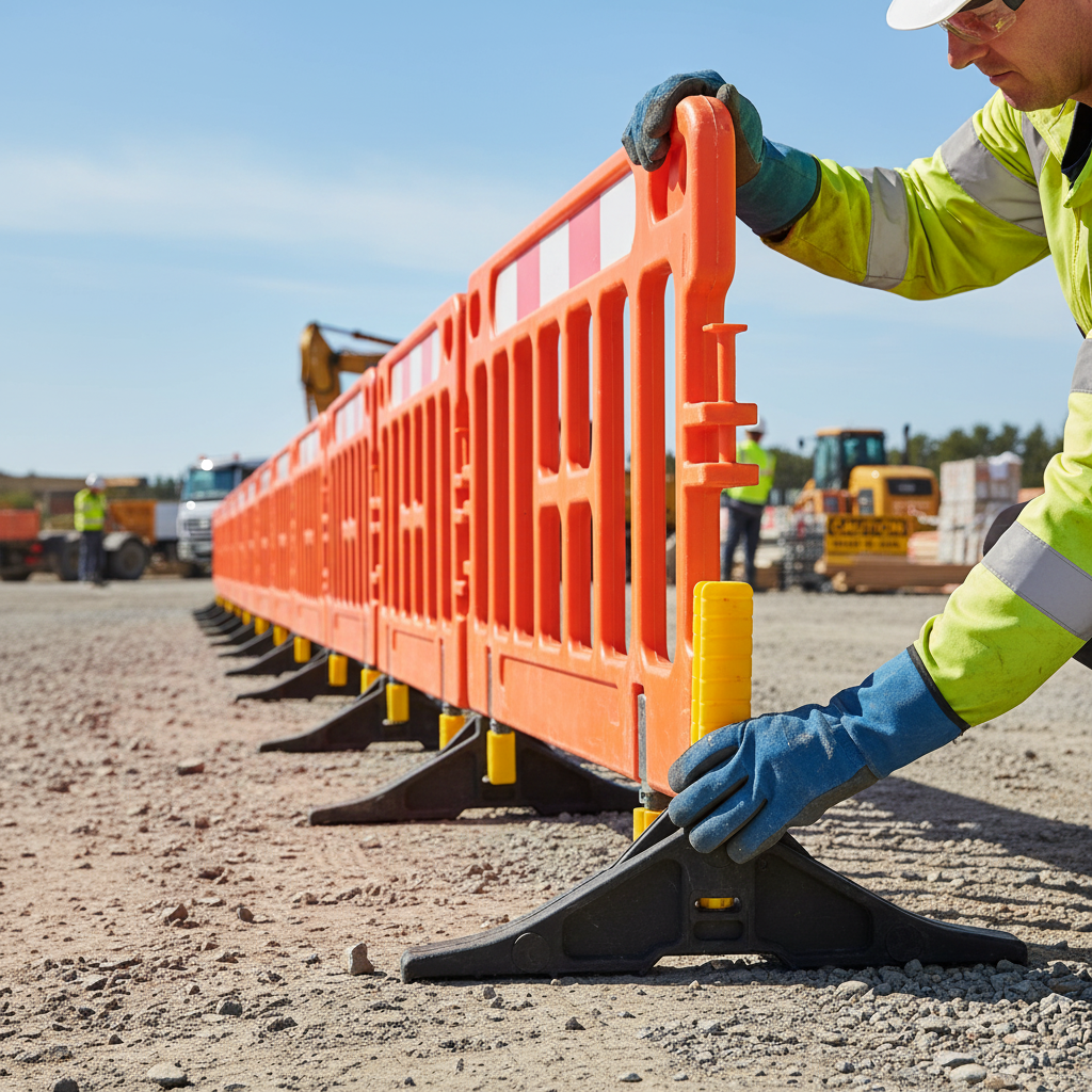 Premium Replacement Foot for Barriers with Spigot - High-Density PVC Blend for Quick Assembly | britanniasafety.uk
