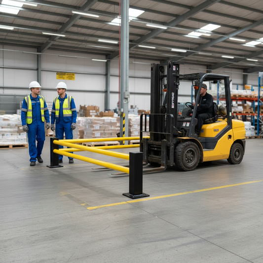 Professional Low-Level ECO Barrier Extension Kit for Custom Warehouse Safety Solutions - side view | britanniasafety.uk
