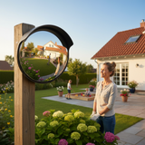 Premium Outdoor Compact Safety Mirror with 180-Degree View - Ideal for T-Junctions and Narrow... - side view | britanniasafety.uk