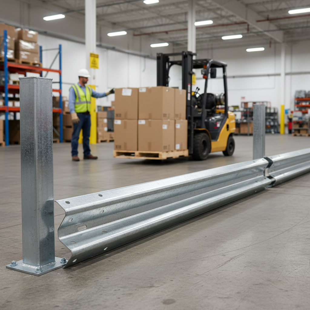 Custom Length Heavy Duty Corrugated Steel Beam for Impact Barriers - Galvanized and Ready for Installation