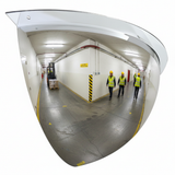 Premium Corner Mounted Surveillance Mirror with Two Directions for Enhanced Visibility and Safety - side view | britanniasafety.uk