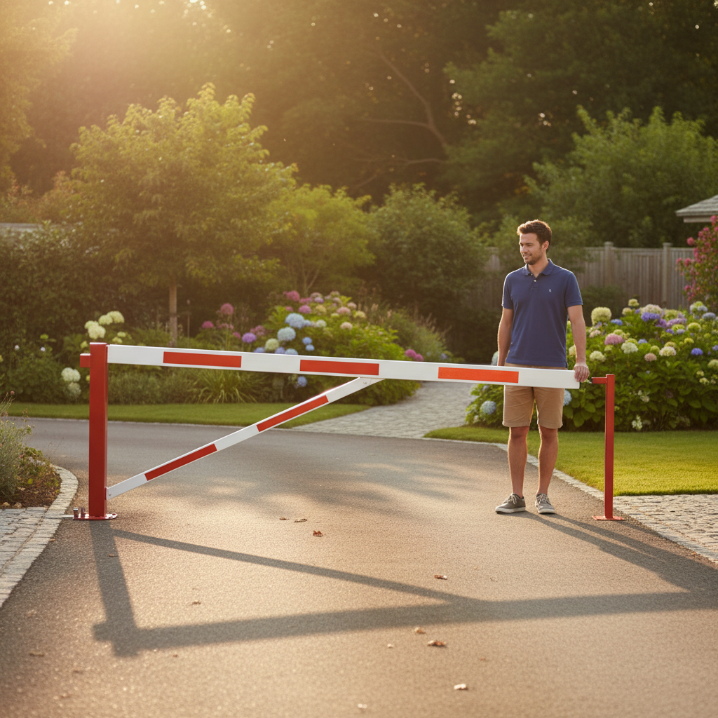 Premium Compact Swing Barrier with Locking Posts for Enhanced Access Control and Durability | britanniasafety.uk