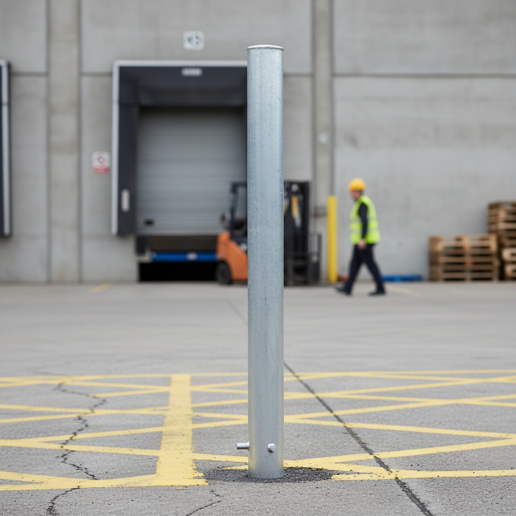 Premium Heavy Duty Galvanised Bollard 900mm for Security and Traffic Control with Multiple Installation Options | britanniasafety.uk