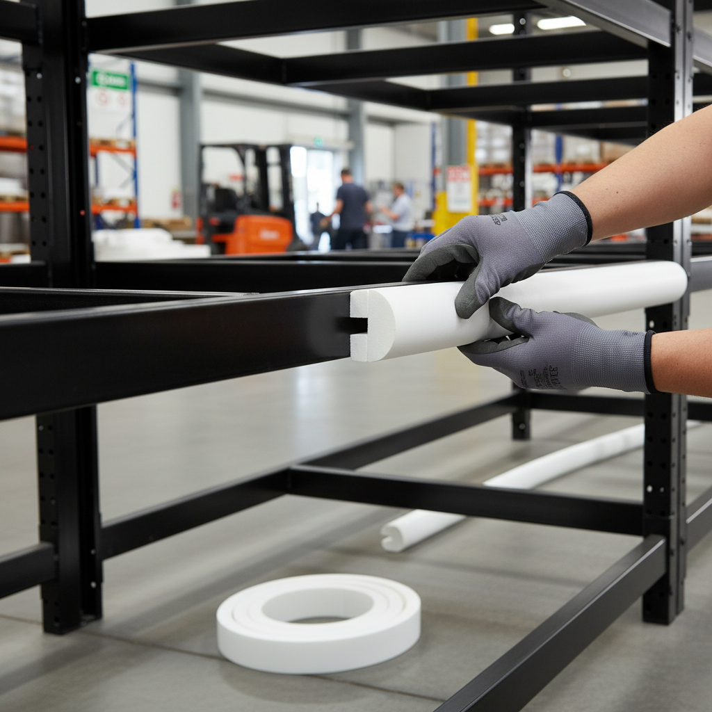 Premium White Foam Profile Protection Strips - 1 Metre Semi-Circular Edge Protectors for Clean Environments | britanniasafety.uk