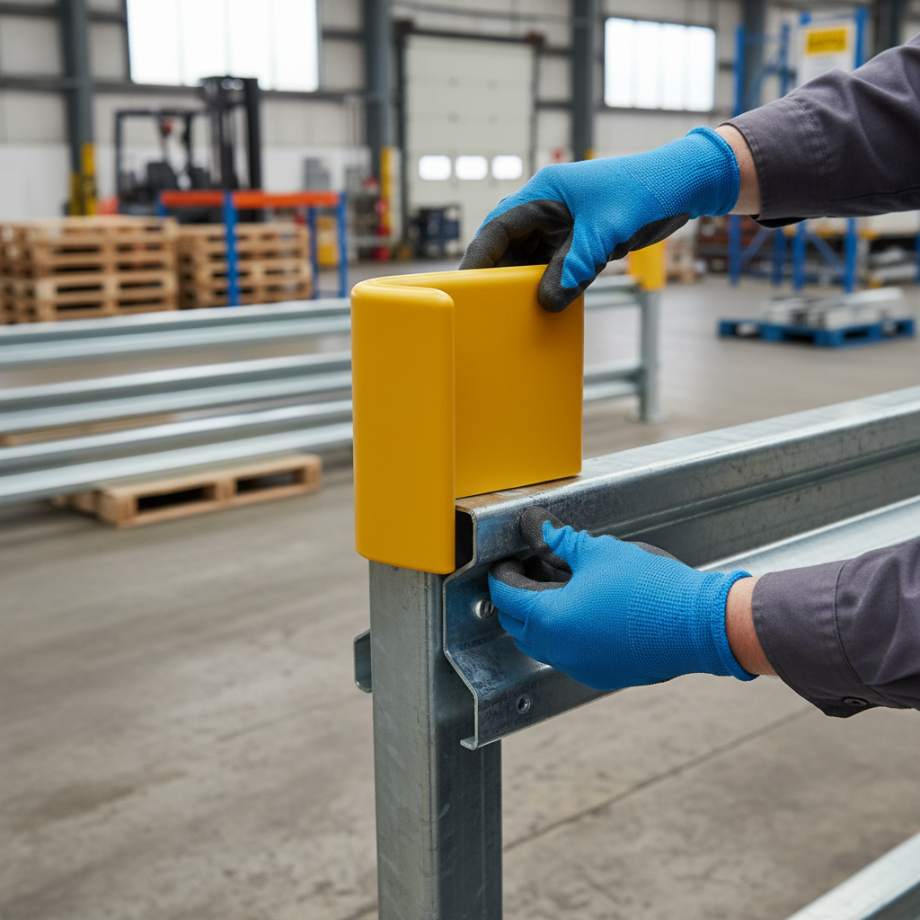 Professional Yellow Plastic Z Section Barrier Post Top Cap for Safety and Protection | britanniasafety.uk