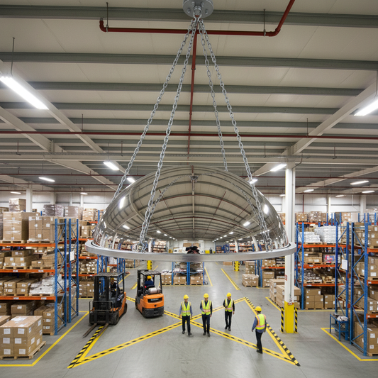 Premium 4-Metre Chain Set for Suspending 360 Panoramic Observation Mirror - High-Quality... - side view | britanniasafety.uk