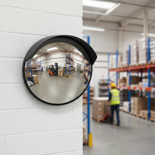 Premium Wall Mounted Convex Mirror for Indoor Observation - Wide Angle View, Durable Acrylic Construction,... | britanniasafety.uk