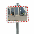 Premium Outdoor Traffic Mirror with Durable Acrylic Surface and Easy Mounting Bracket for... - side view | britanniasafety.uk