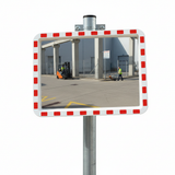 Premium Outdoor Traffic Mirror with Durable Acrylic Surface and Easy Mounting Bracket for... - side view | britanniasafety.uk