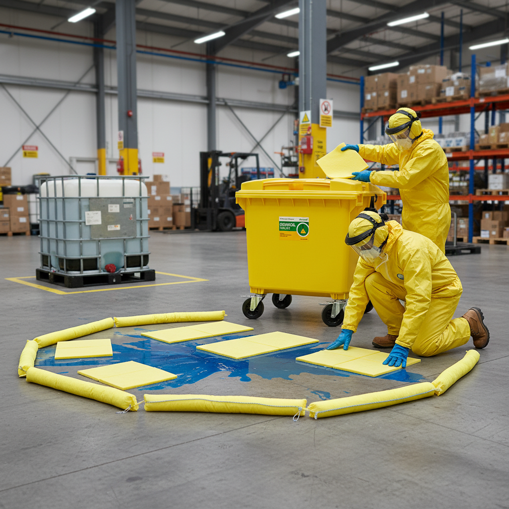 Heavy Duty Chemical Spill Kit 1000L - 4 Wheel PE Bin with Complete Containment Supplies