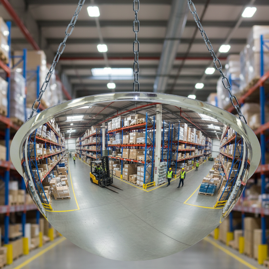 Premium Full Dome Surveillance Mirror for 360-Degree Monitoring in Retail and Waiting Areas - Durable PMMA Construction with 
