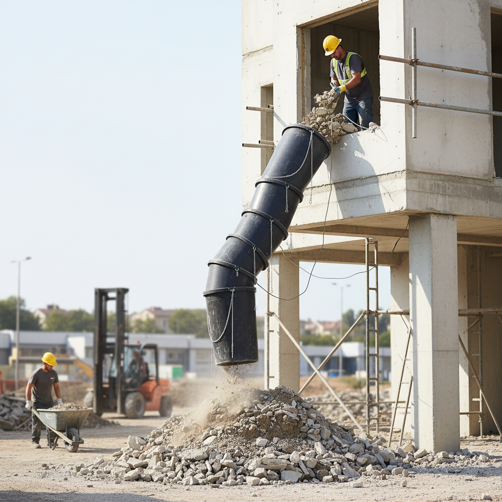 Heavy Duty 30 Inch Rubbish Chute System - High-Quality MDPE & HDPE for Construction and Waste Disposal