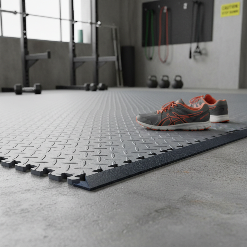 Premium Interlocking Gym Mat Bevel Edge Strips - 920mm x 55mm for Safe Access - High-Quality Professional... | britanniasafety.uk