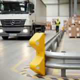 Premium Rigid Plastic End Caps with Reflective Sections for Enhanced Visibility and Safety - side view | britanniasafety.uk