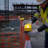 Premium Rechargeable Multi-Function Amber LED Warning Light with Automatic Dusk Activation and Battery... | britanniasafety.uk