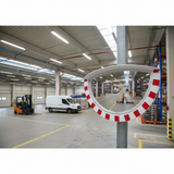 Premium Wide Angle Traffic Mirror with 180-Degree View and Anti-Glare Shield for Enhanced... - side view | britanniasafety.uk