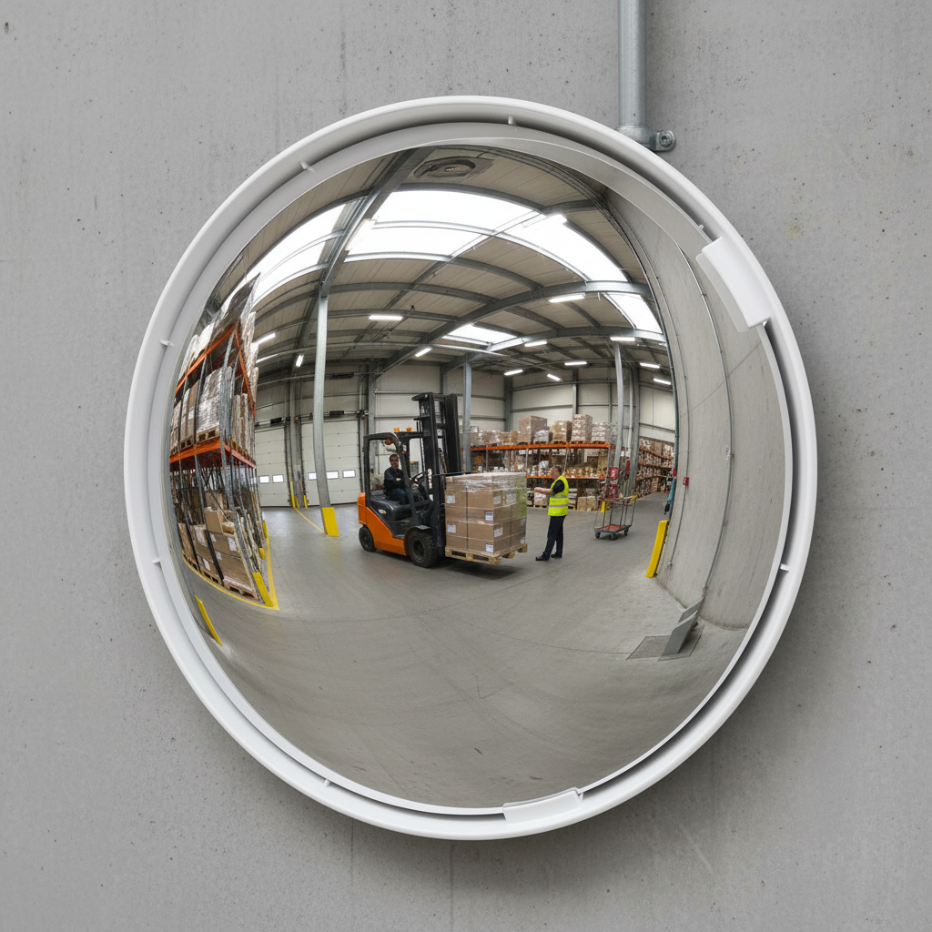 Professional Multi-Purpose 3 Direction Convex Mirror with Anti-Scratch Treatment for Enhanced Safety | britanniasafety.uk