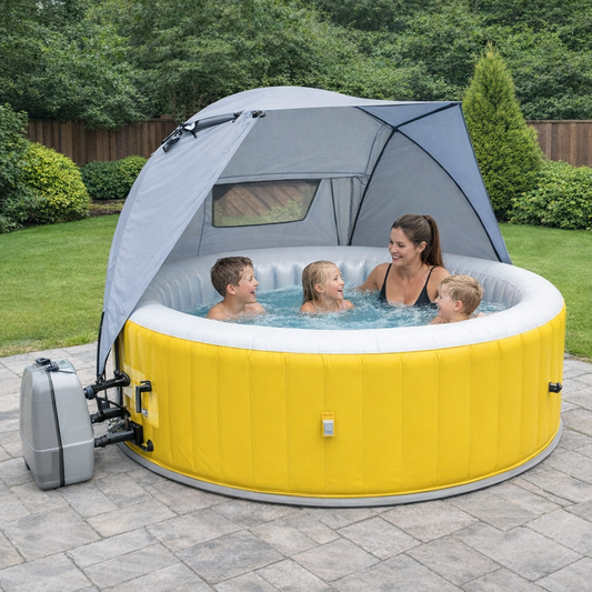 Hot Tub Canopy – Cool Grey – Waterproof Polyester – Outdoor Spa Shelter