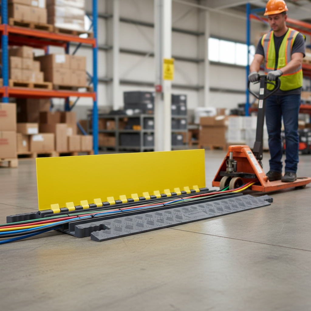 Premium Heavy Duty 5 Channel Cable Ramp with Ergonomic Design and High Load Capacity for Safe Cable Management | britanniasafety.uk