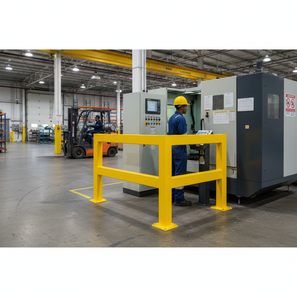 Heavy Duty Corner Barrier Kit - Complete Railing System for Doorways and Walkways with Installation Components