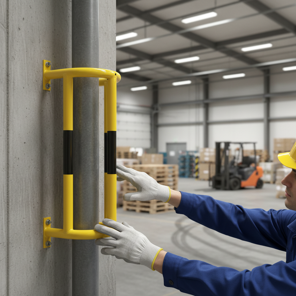 Premium Wall Mounted Pipe Protector - Heavy Duty 48mm Diameter Tube with High Visibility Finish for Vehicle... | britanniasafety.uk