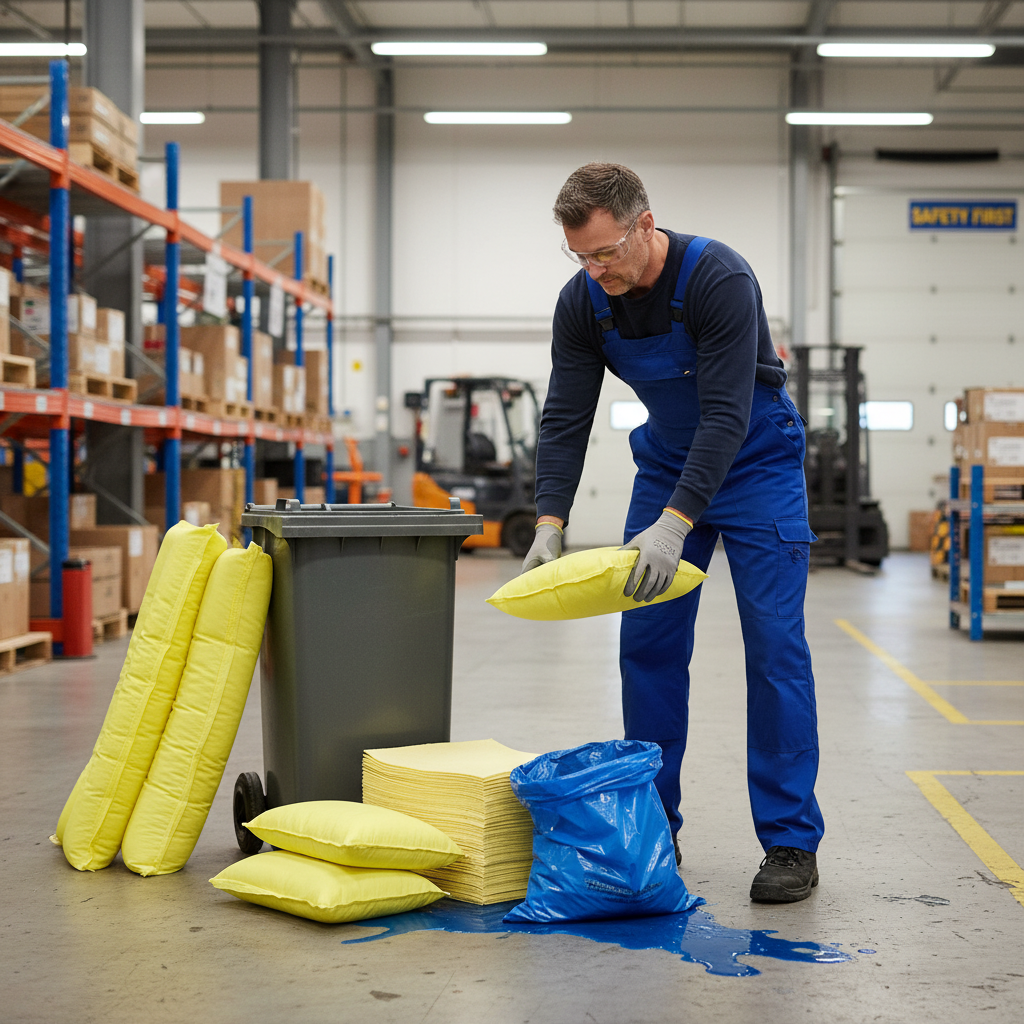 Heavy Duty Chemical Refill Kit for 120L, 240L, and 360L Spill Bins - Complete Absorbent Solution