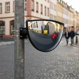 Premium Outdoor Compact Safety Mirror with 180-Degree View - Ideal for T-Junctions and Narrow Crossings | britanniasafety.uk